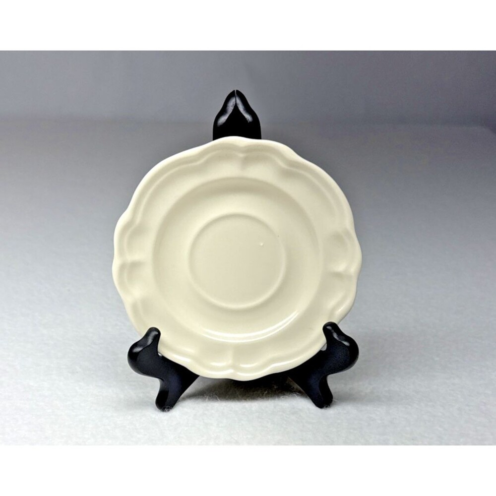Pfaltzgraff Tea Rose Coffee Saucer 6" USA Vintage Cream Stoneware Replacement